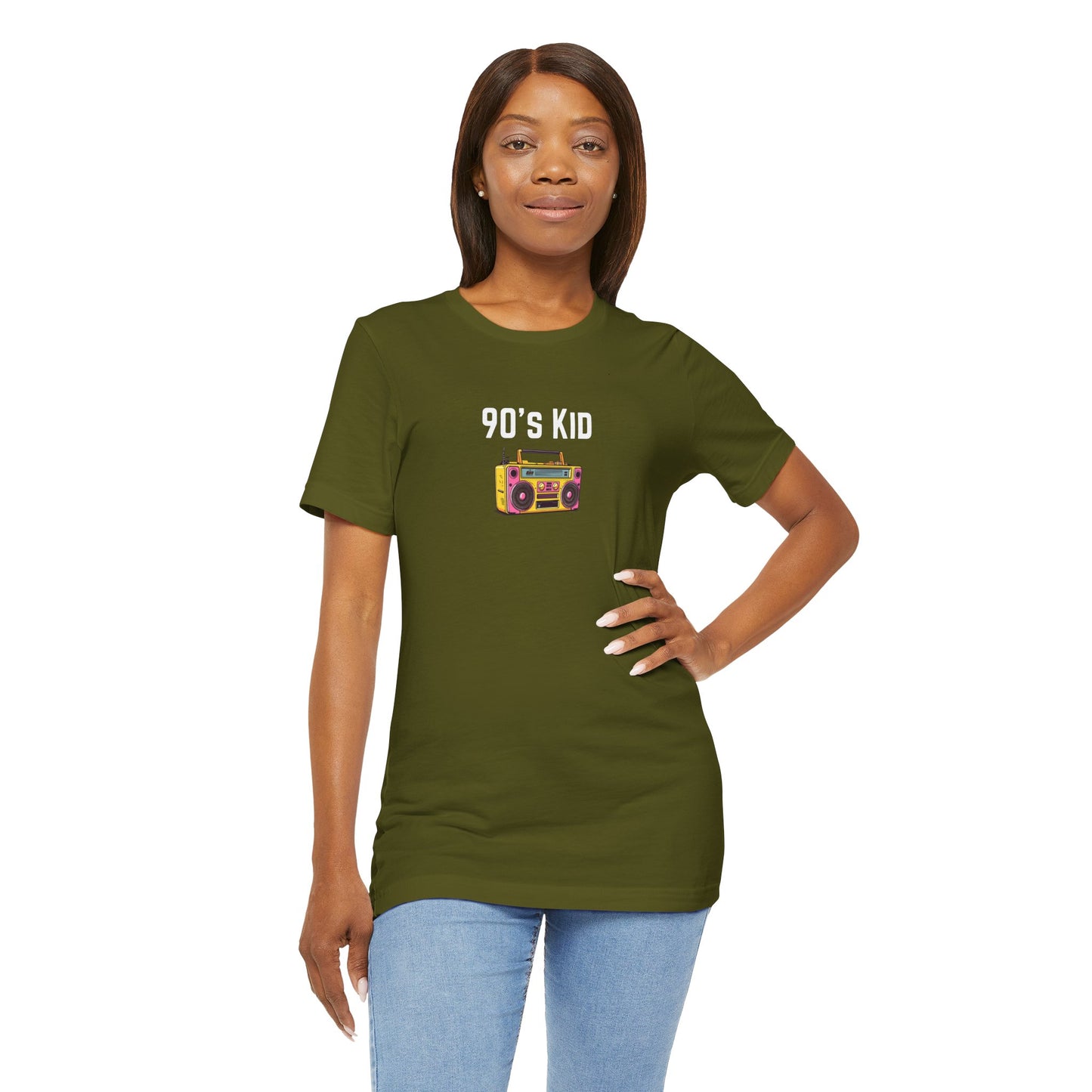 Retro Boombox Tee — 90s Kid Graphic T-Shirt
