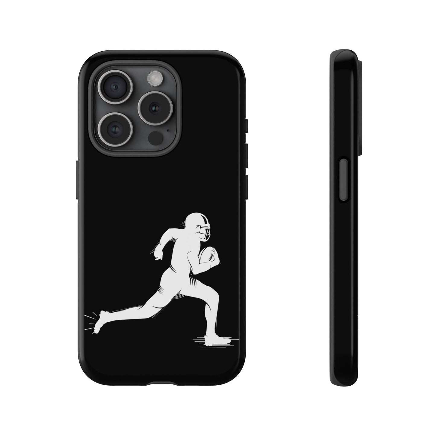 Football Player Phone Case, Tough Cases, Sports Phone Cover, Gift for Athletes, iPhone & Samsung Accessories, Running Player Design - TRV
