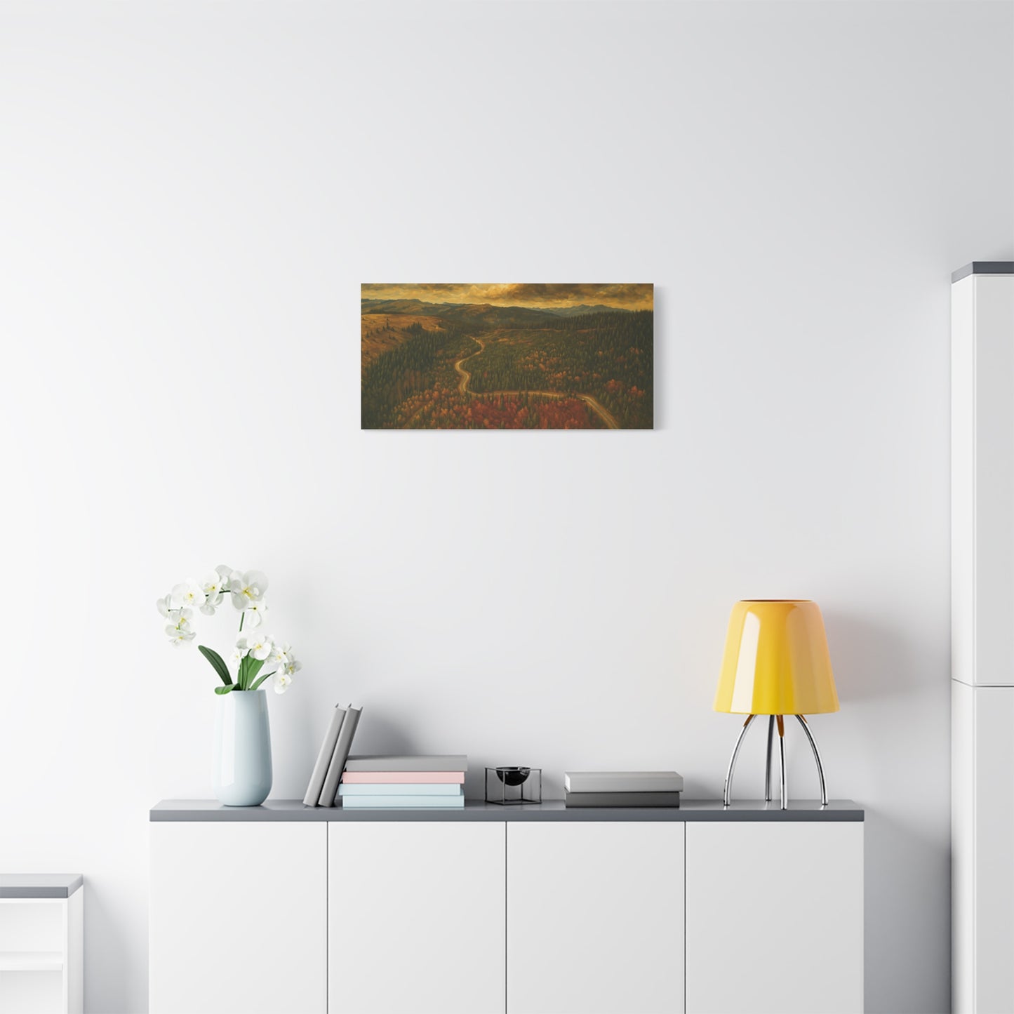 Stretched Canvas Art, Scenic Landscape Wall Decor, Nature Painting for Home, Rustic Room Accent, Gift for Nature Lovers - TRV