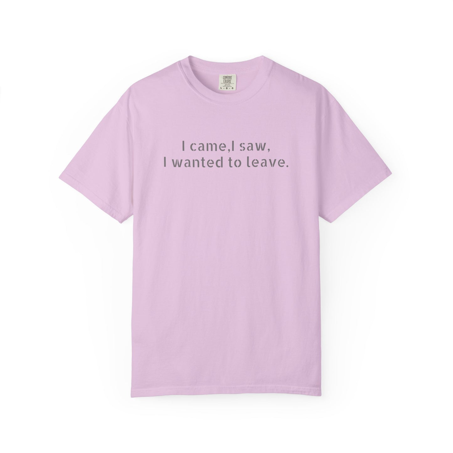 I came, I saw, I wanted to leave T-shirt | Minimal Text Tee