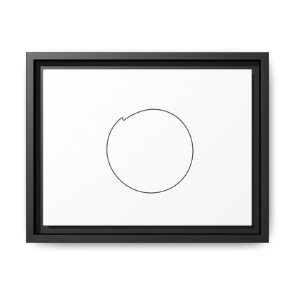 Minimal Circle Line Matte Canvas Framed | Modern Abstract Wall Art