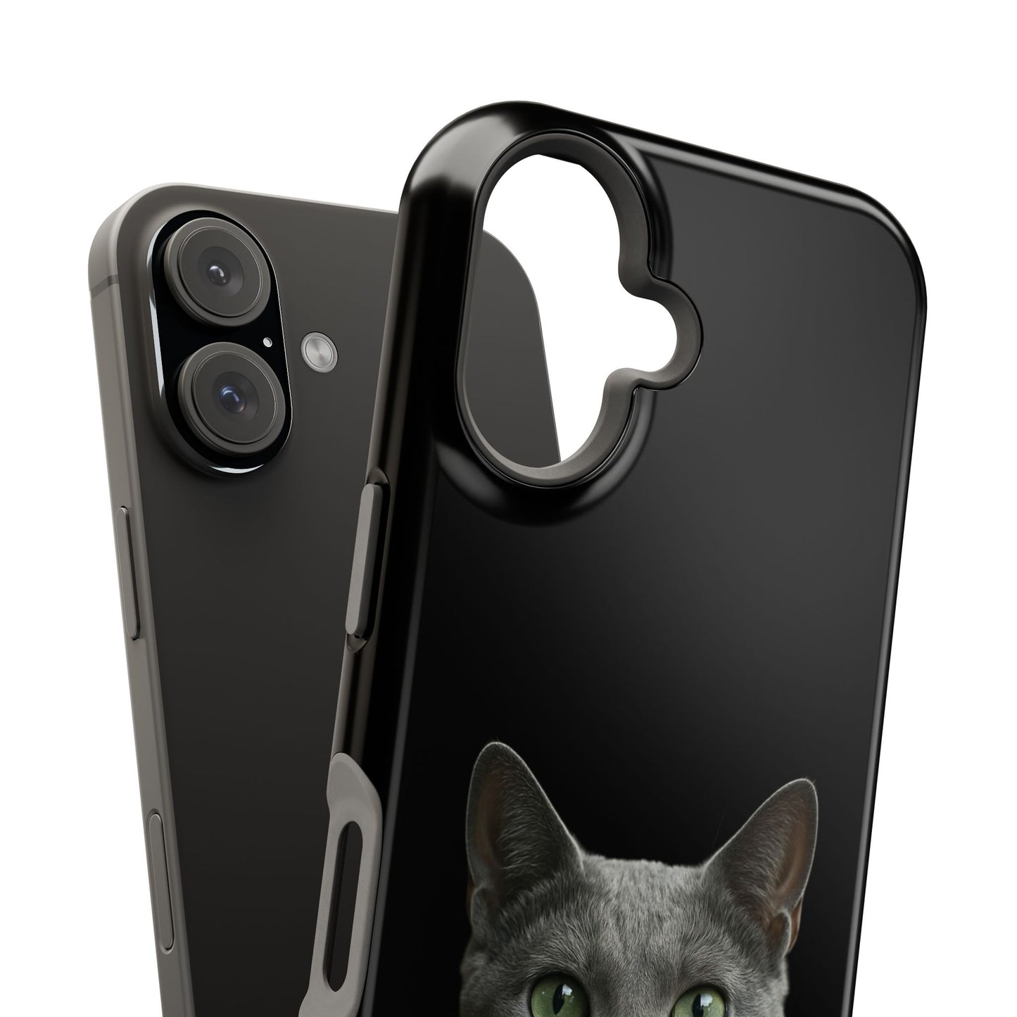 Russian Blue Cat Phone Case — Magnetic Impact-Resistant iPhone Cover