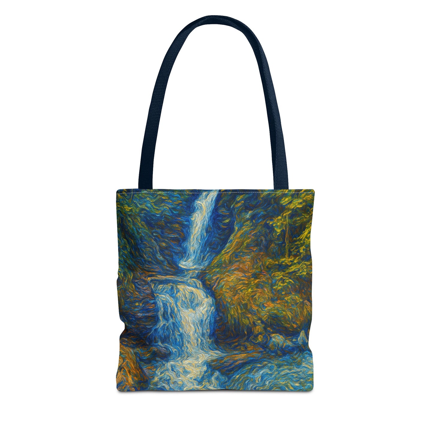 Nature-Inspired Tote Bag, Artistic Eco-Friendly Shopper, Waterfall Design, Reusable Market Bag, Gift for Nature Lovers - TRV