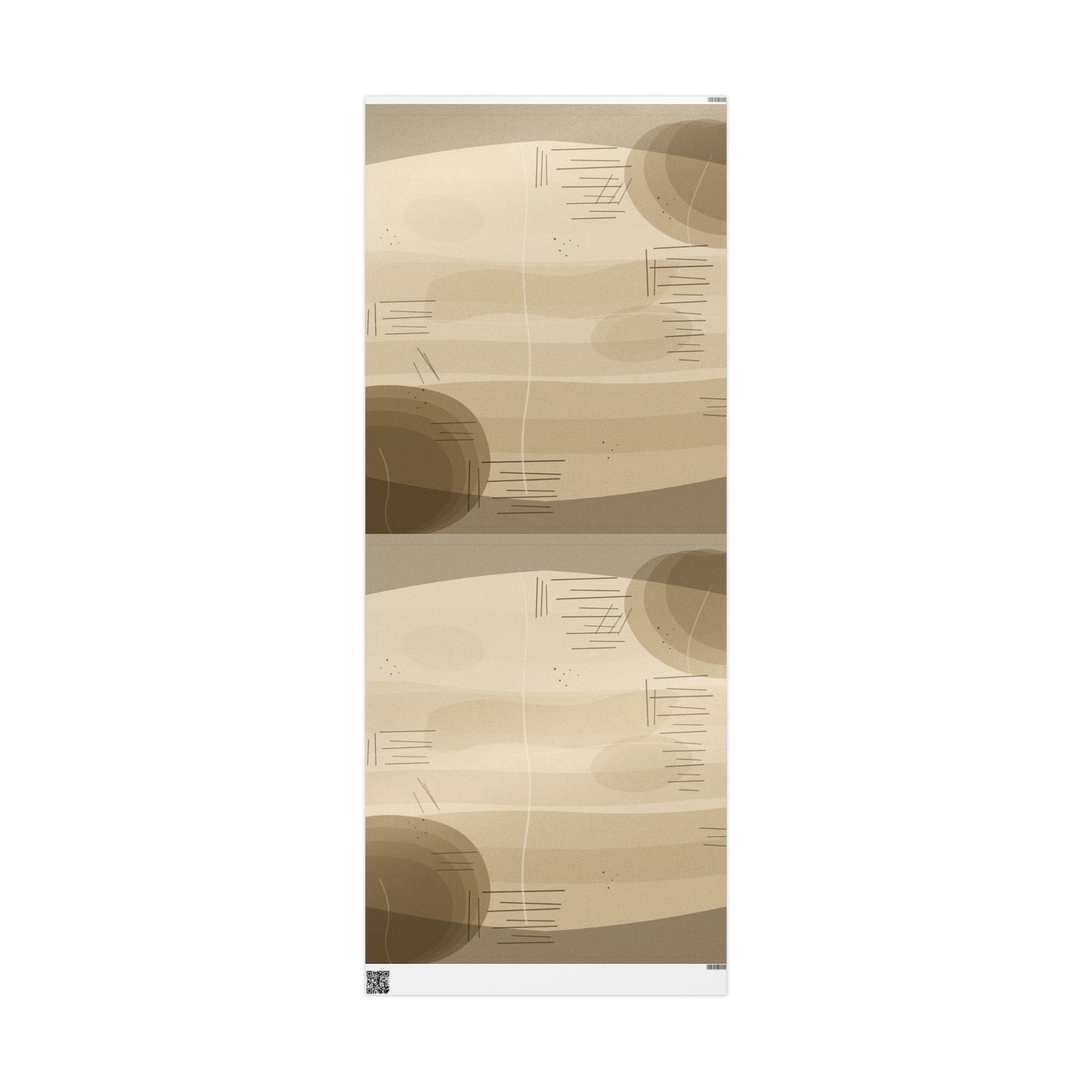 Neutral Abstract Wrapping Paper Roll — Beige Geometric Gift Wrap