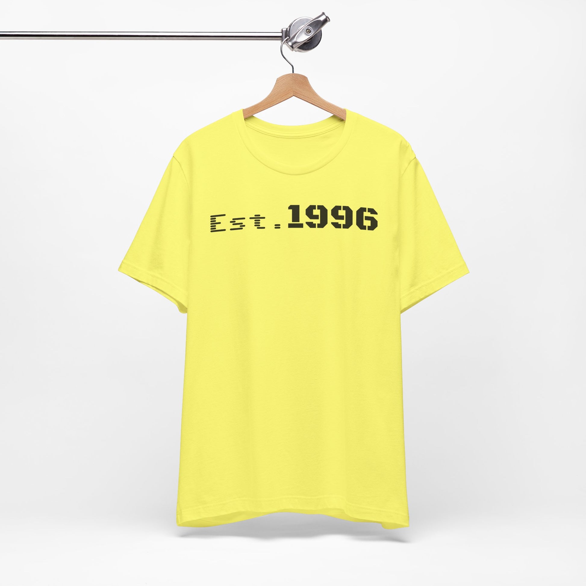 Established 1996 Unisex T-Shirt, Vintage Year Tee, Birth Year Gift, Casual Fashion, Personalized Graphic Tee - TRV
