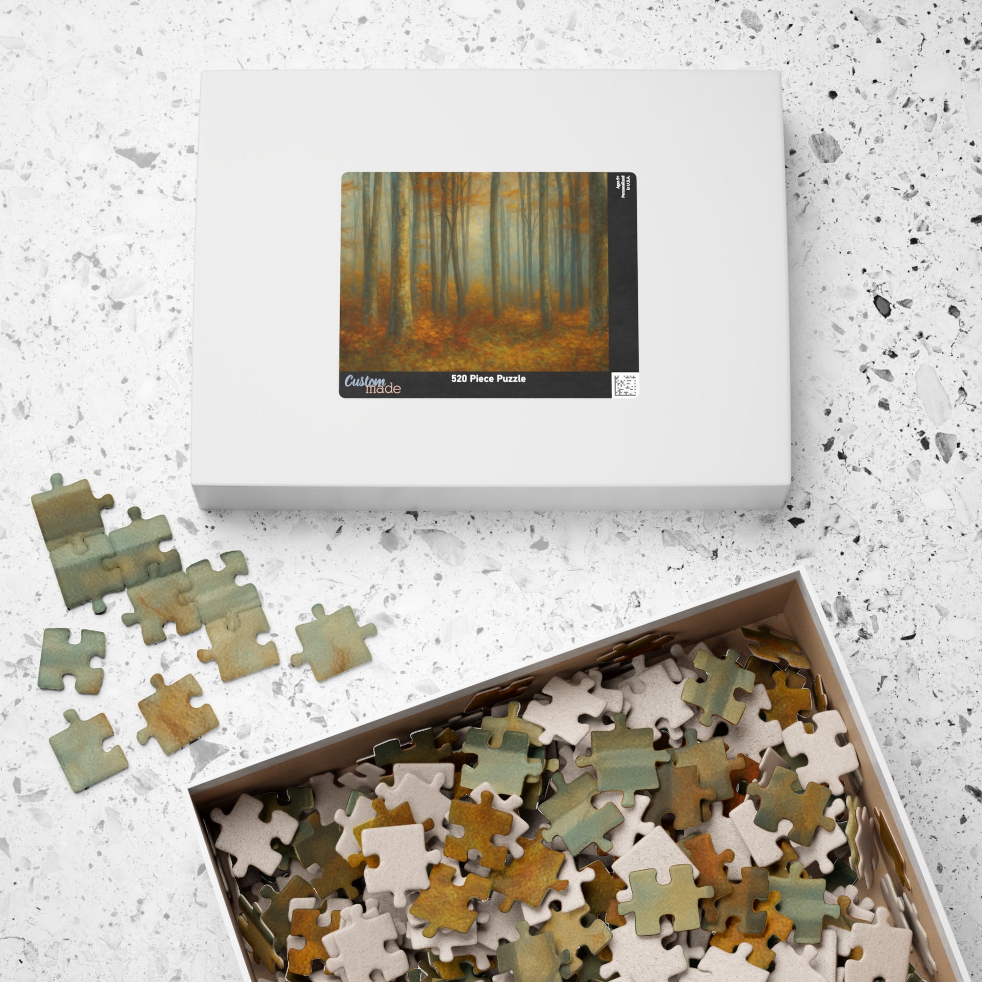 Misty Autumn Forest Puzzle | Woodland Trees Jigsaw - TRV