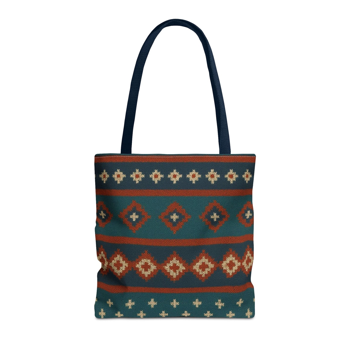 Southwestern Diamond Pattern Tote Bag | Aztec Tribal Geometric Print - TRV