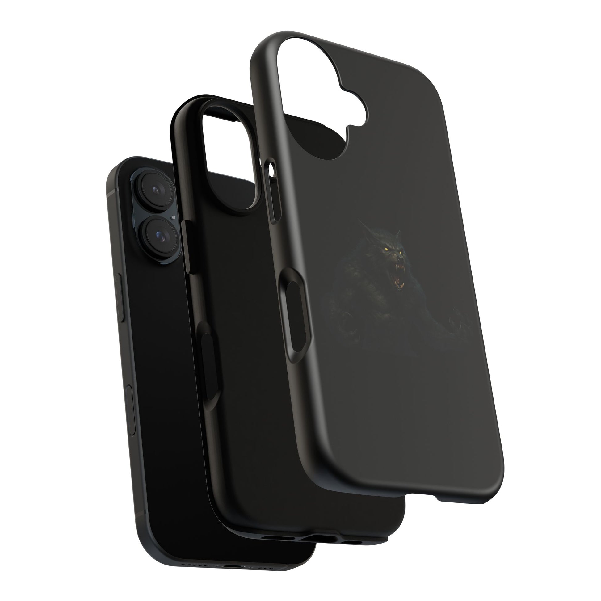 Werewolf Phone Case, Tough Cases, Black Panther Design, Gift for Animal Lovers, Phone Accessories, Fierce Phone Protection - TRV