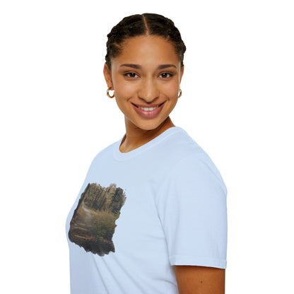 Nature-Inspired Unisex Softstyle T-Shirt, Eco-Friendly Fashion, Outdoor Lover Tee, Gift for Nature Enthusiasts, Casual Everyday Wear