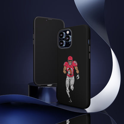 Football Player Tough Phone Case – Protective Black Sports iPhone Case