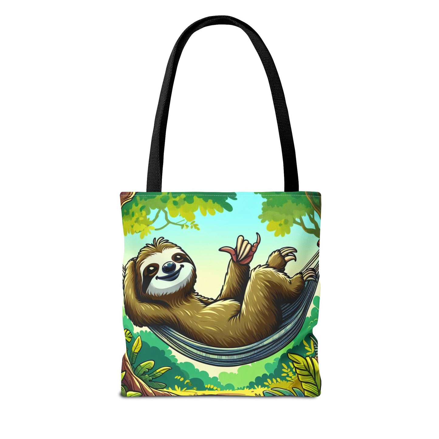 Relaxed Sloth Tote Bag, Cute Eco-Friendly Bag, Gift for Animal Lovers, Beach Bag, Reusable Shopping Tote - TRV