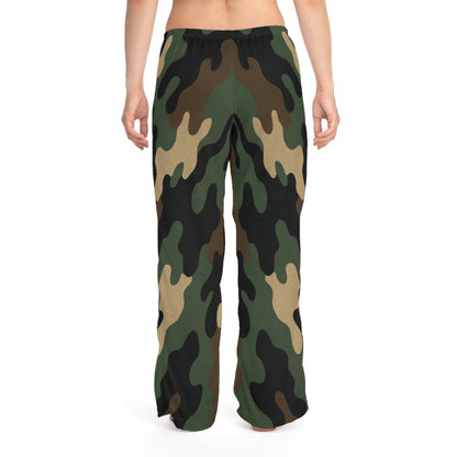 Camo Print Women's Pajama Pants | Comfortable Sleepwear for Relaxing Nights, Gift for Her, Cozy Lounge Pants, Stylish Loungewear, Camo PJs - TRV