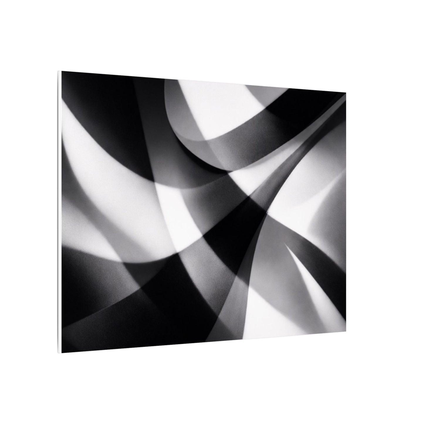 Abstract Black and White Swirl Matte Canvas
