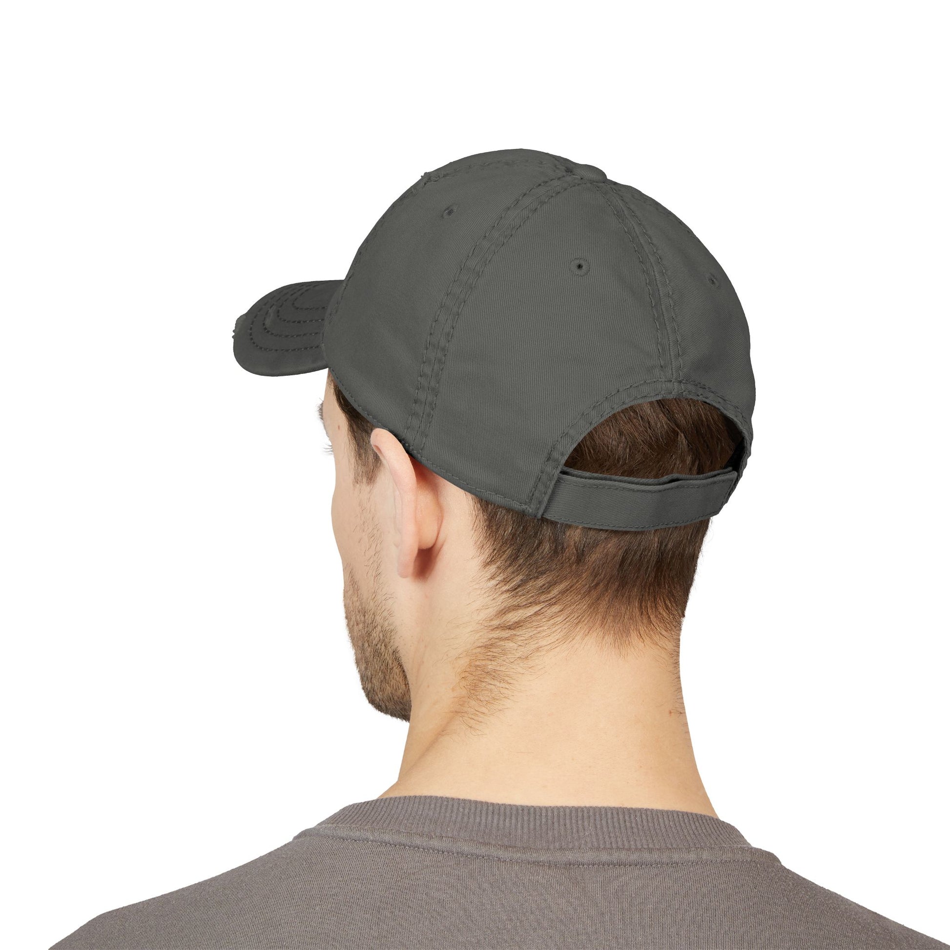 Distressed Dad Hat with 2018 Embroidery, Vintage Cap for Casual Wear, Unique Gift for Dads and Graduates, Summer Essential, Trendy [...] - TRV