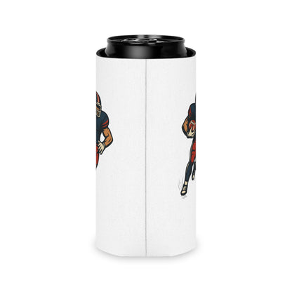 Football Player Can Cooler | Sports Fan Gift, Tailgate Accessories, Game Day Drink Holder, Party Favor, Football Party Decor