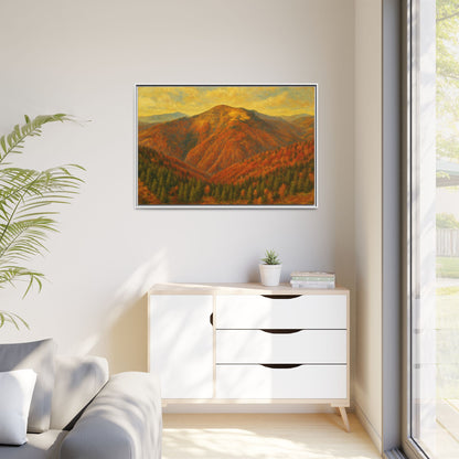 Autumn Landscape Wall Art, Cozy Home Decor, Nature Print, Framed Canvas, Fall Decorations, Gift Idea for Art Lovers - TRV
