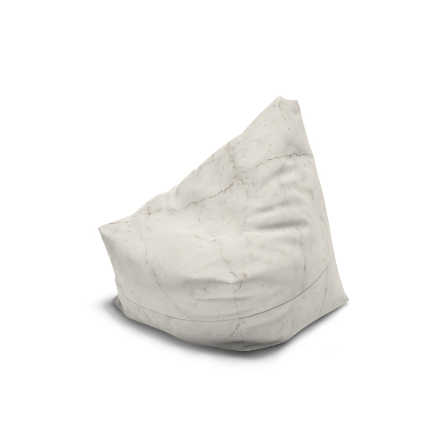 White Marble Pattern Bean Bag Chair Cover | Faux Stone Texture