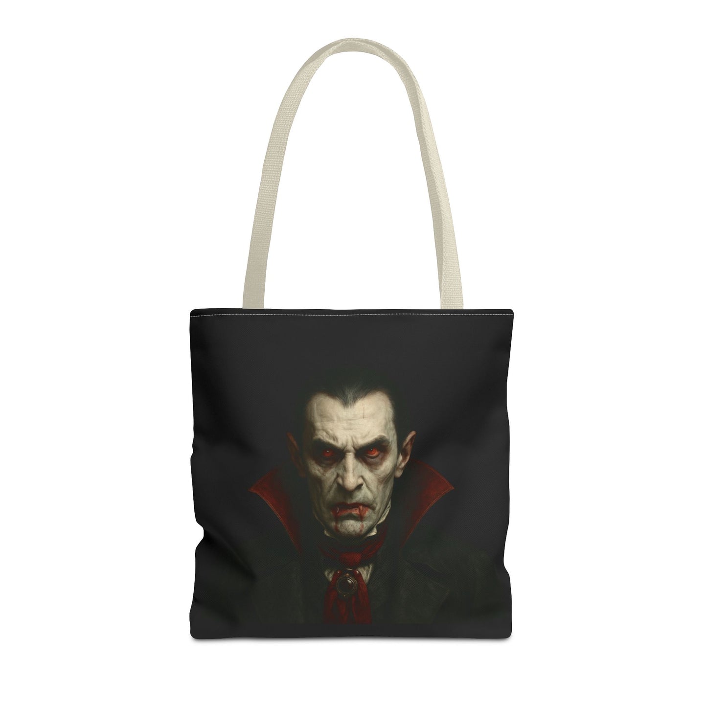 Vampire Haunted Tote Bag, Spooky Shopping Bag, Halloween Accessory, Gothic Style Handbag, Perfect for Halloween Parties, Unisex Tote - TRV