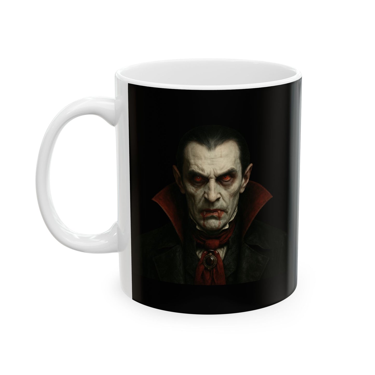 Gothic Dracula Vampire Ceramic Mug, Perfect for Halloween, Spooky Gifts, Coffee Lovers, Home Decor, 11oz & 15oz Sizes