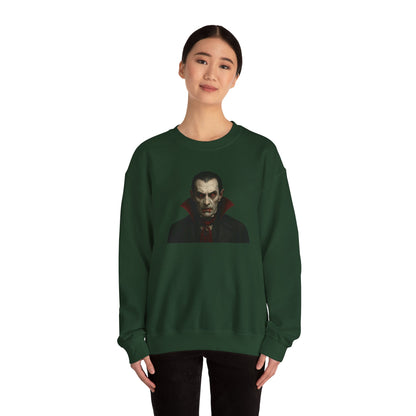 Gothic Horror Sweatshirt, Cozy Vampire Sweatshirt, Spooky Apparel, Halloween Costume Top, Unisex Halloween Sweatshirt