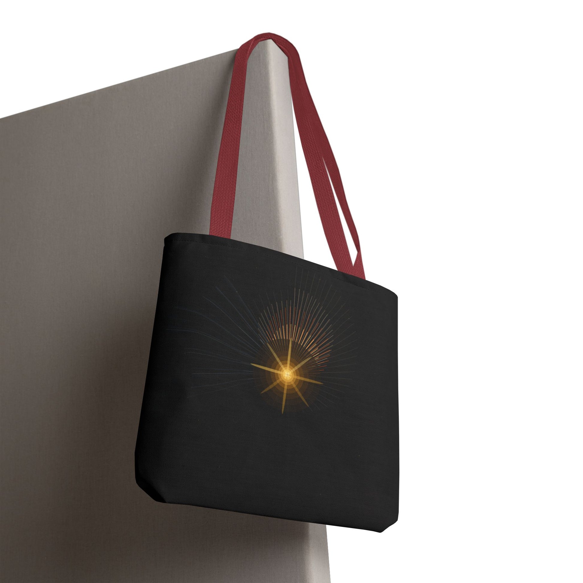 Radiant Starburst Tote Bag | Golden Light Celestial Design - TRV