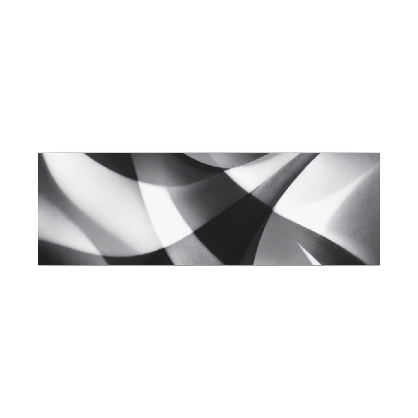 Abstract Black and White Swirl Matte Canvas