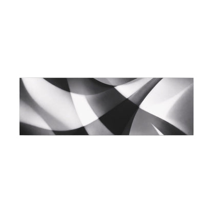 Abstract Black and White Swirl Matte Canvas