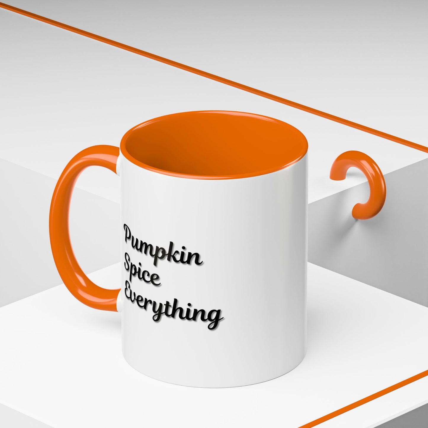 Pumpkin Spice Everything Accent Coffee Mug — Fall Seasonal 11/15oz