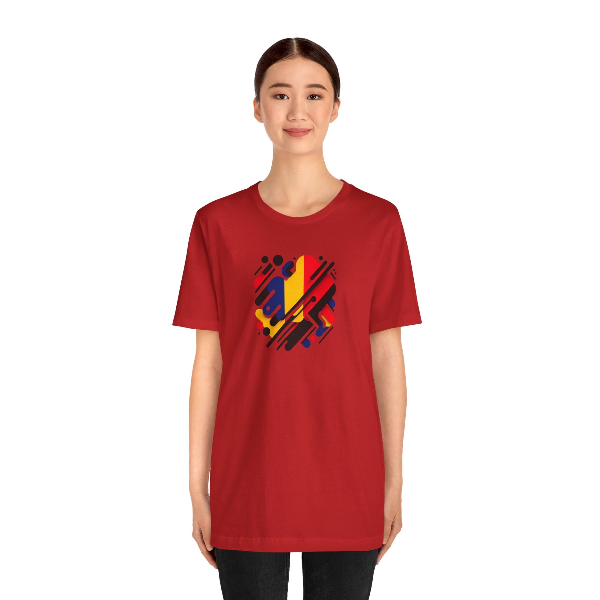 Artistic Heart Unisex Jersey Tee - Vibrant Graphic Tee, Casual Wear, Gift for Art Lovers, Birthday Surprise, Everyday Comfort - TRV