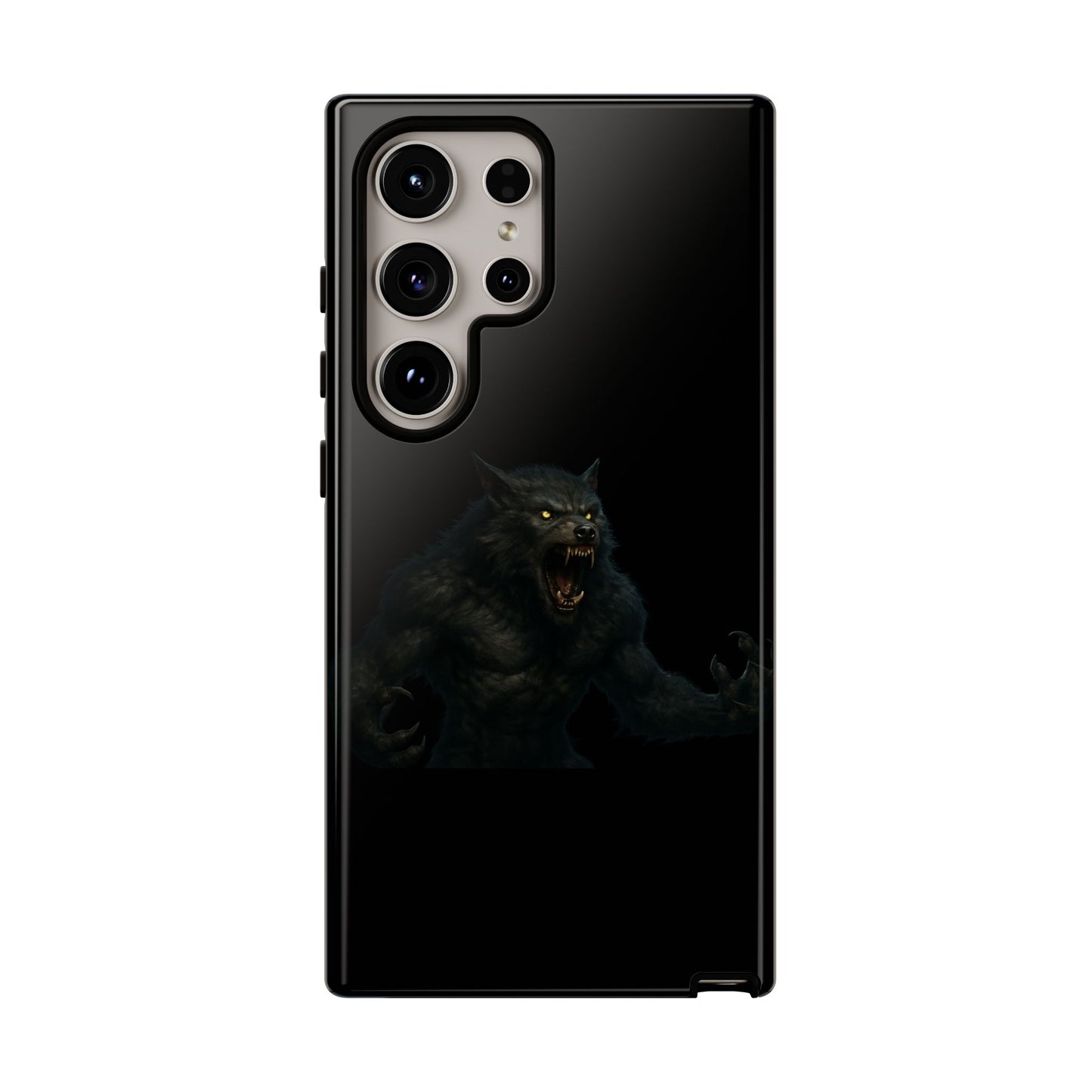 Werewolf Phone Case, Tough Cases, Black Panther Design, Gift for Animal Lovers, Phone Accessories, Fierce Phone Protection - TRV
