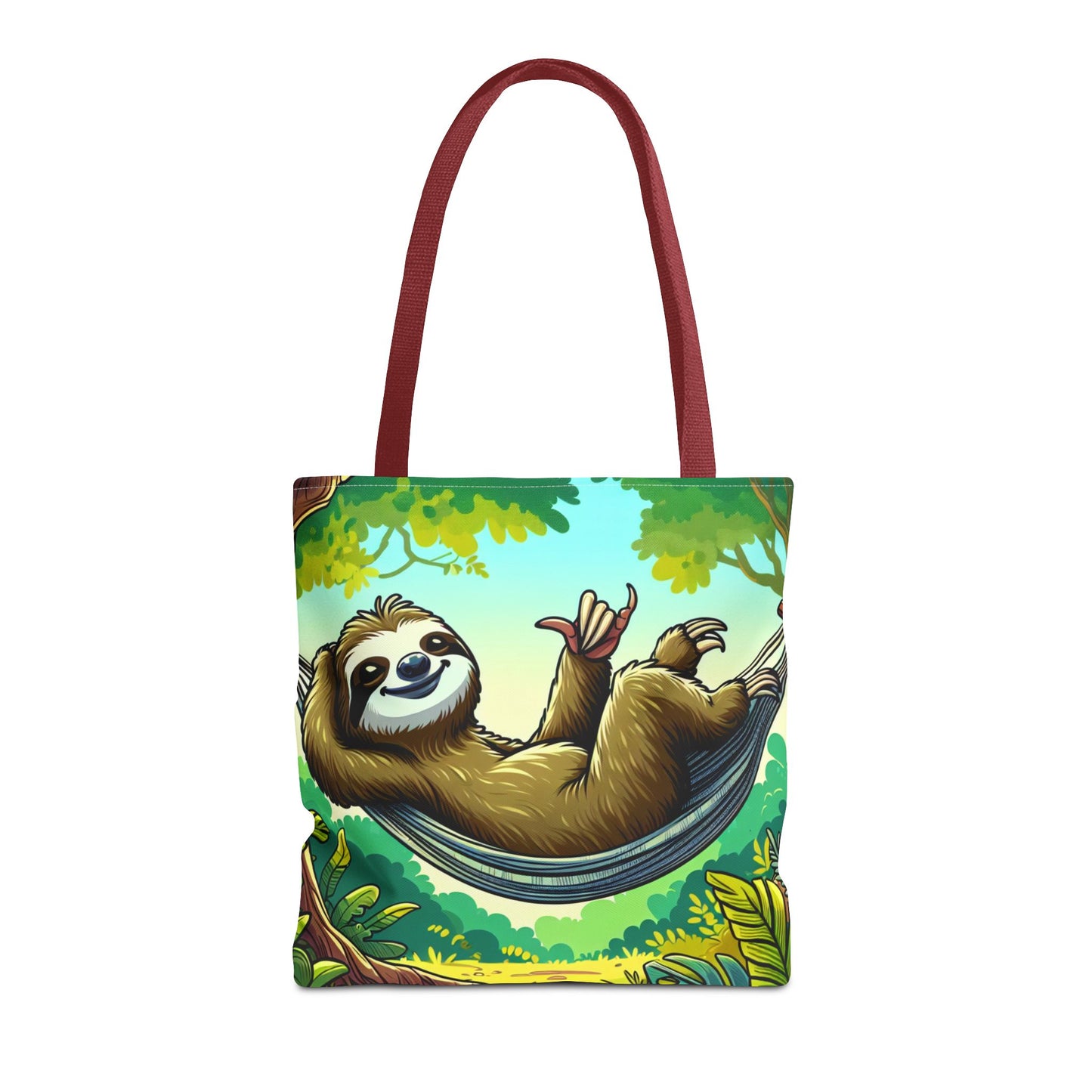 Relaxed Sloth Tote Bag, Cute Eco-Friendly Bag, Gift for Animal Lovers, Beach Bag, Reusable Shopping Tote - TRV