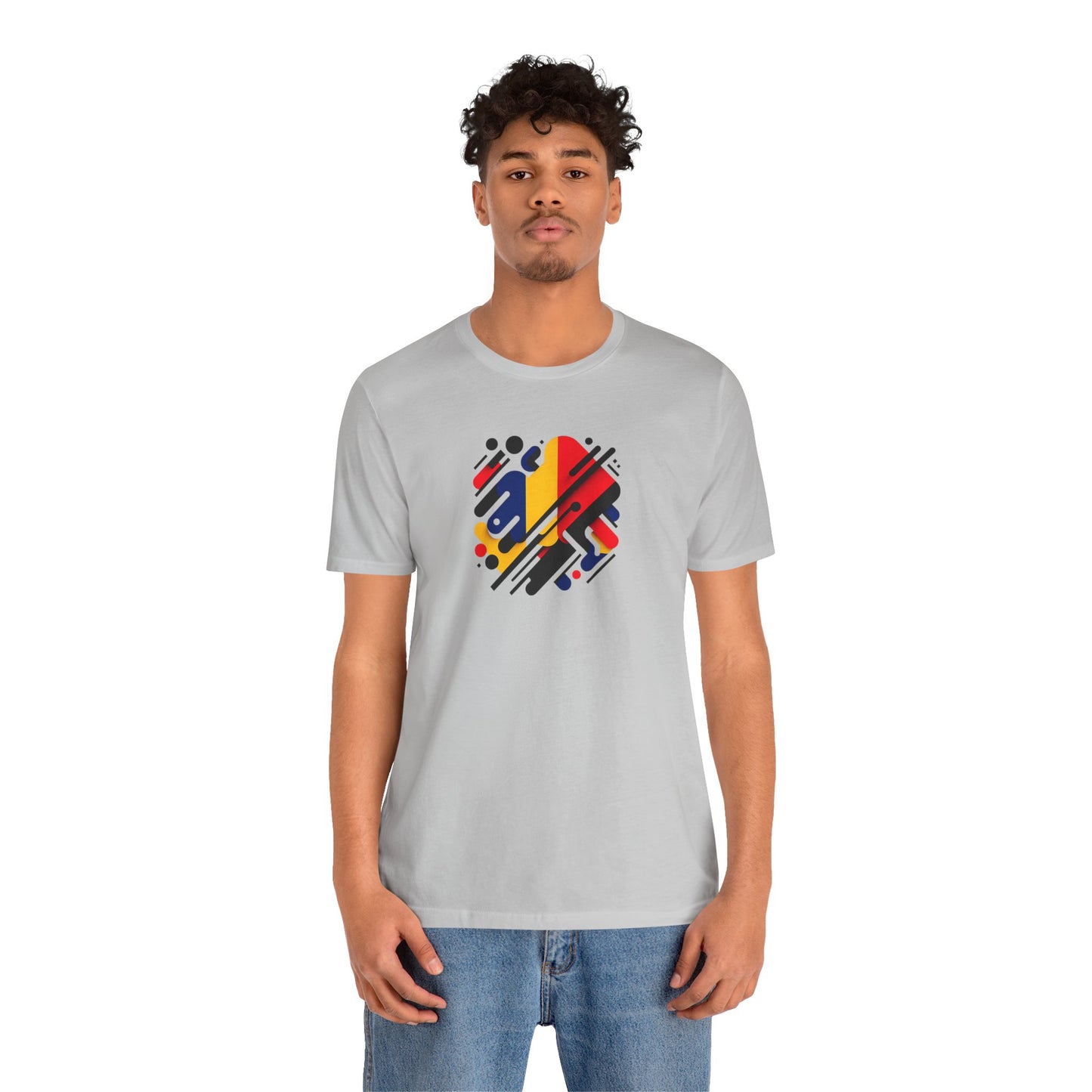 Artistic Heart Unisex Jersey Tee - Vibrant Graphic Tee, Casual Wear, Gift for Art Lovers, Birthday Surprise, Everyday Comfort - TRV