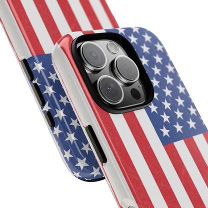 Patriotic Phone Case - Tough Cases for Veterans, USA Lovers, Independence Day, Memorial Day, Flag Design - TRV