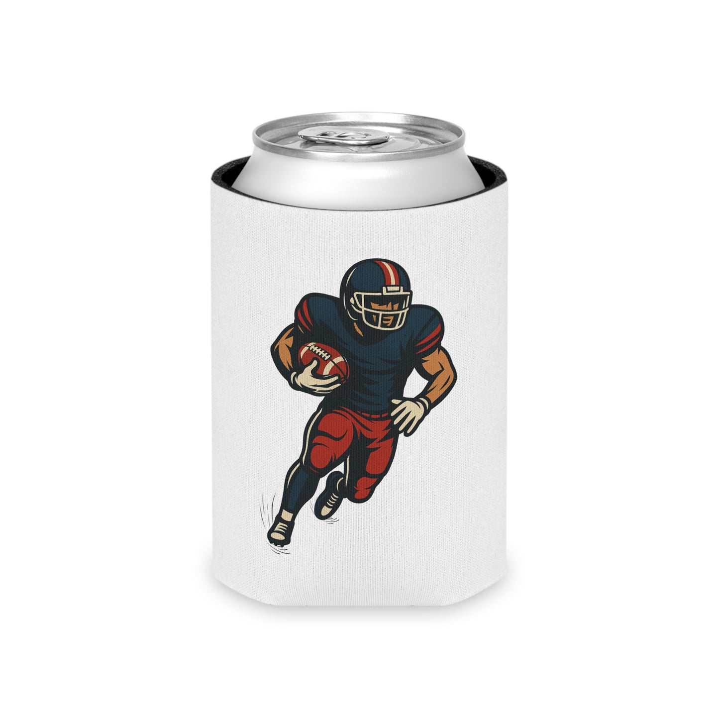 Football Player Can Cooler | Sports Fan Gift, Tailgate Accessories, Game Day Drink Holder, Party Favor, Football Party Decor