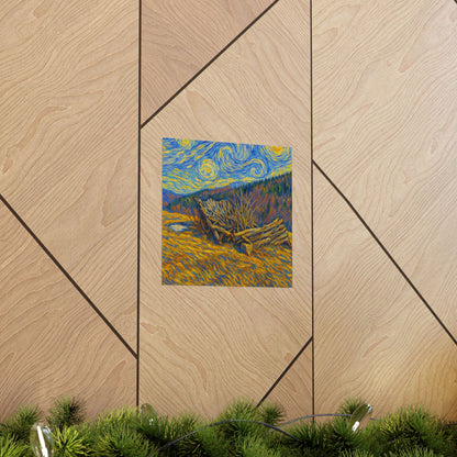 Matte Vertical Posters of Starry Night - Art Print for Home Decor, Wall Art, Gift for Art Lovers, Bacground for Celebrations - TRV