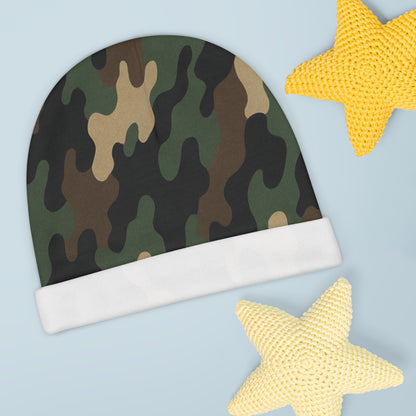 Camo Baby Beanie, Stylish Infant Hat, Outdoor Baby Accessory, Perfect for Baby Showers or Birthdays, Trendy Newborn Fashion - TRV