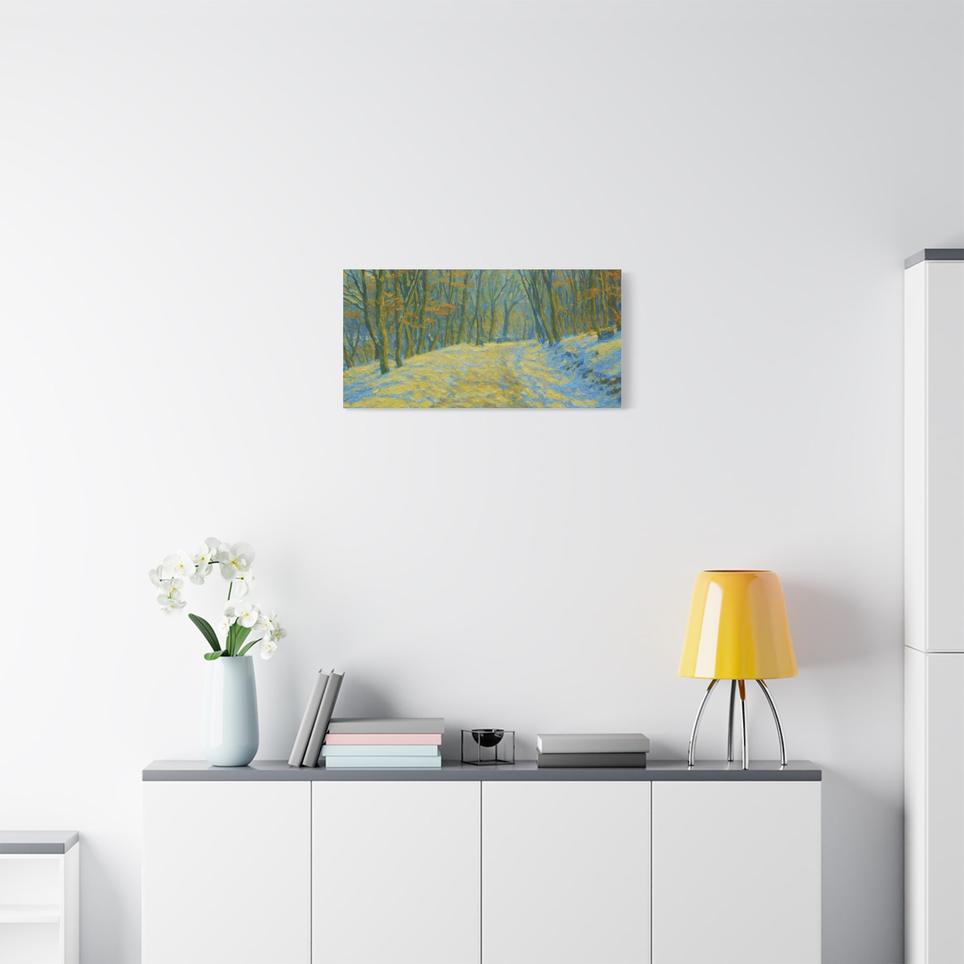 Wall Art Print, Winter Landscape Canvas Home Decor, Gift for Nature Lovers, Seasonal Artwork, Cozy Housewarming Decoration - TRV