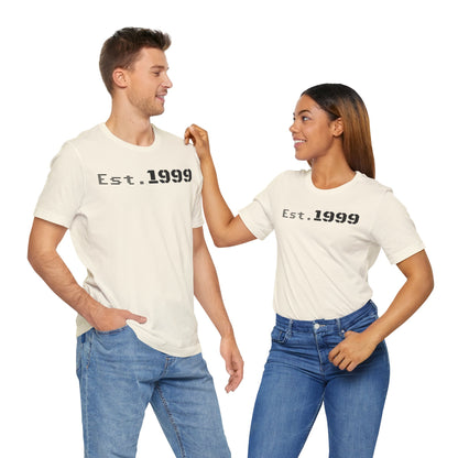 Established 1999 Unisex Tee | Vintage Birth Year Shirt, Casual Birthday Gift, Personalized Family Reunion Apparel, Retro Style [...] - TRV