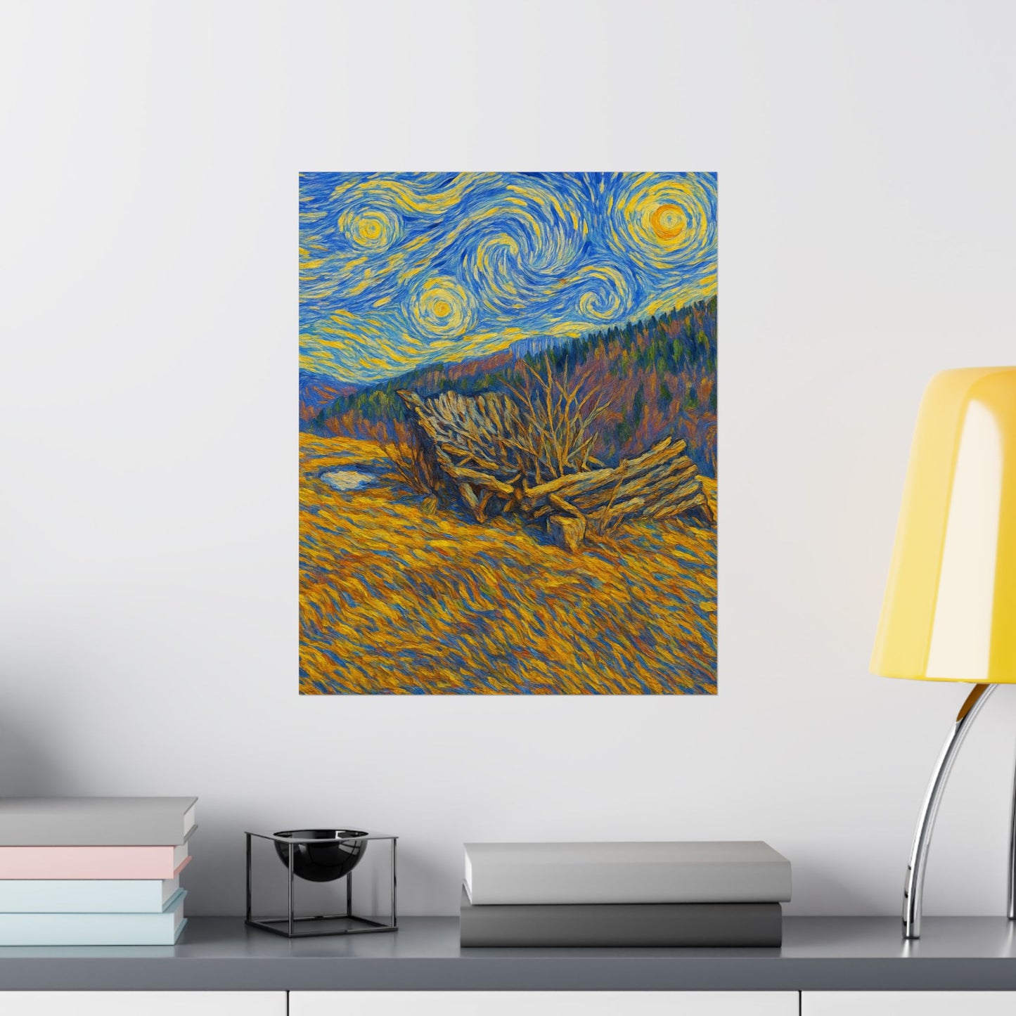 Matte Vertical Posters of Starry Night - Art Print for Home Decor, Wall Art, Gift for Art Lovers, Bacground for Celebrations - TRV