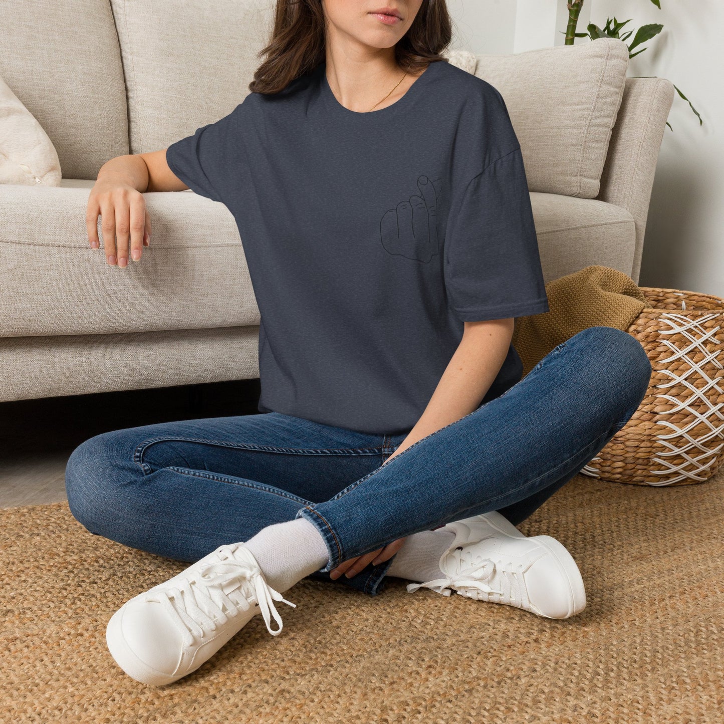 Trendy Unisex Softstyle T-Shirt with Love Hand Gesture Design