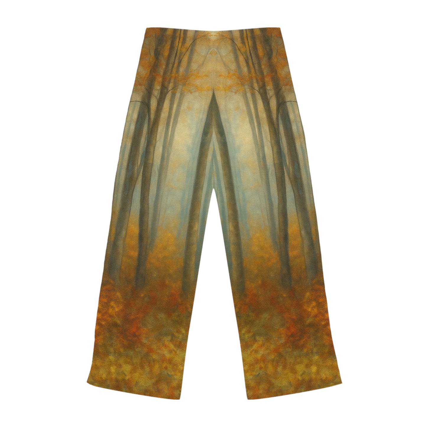 Cozy Autumn Women's Pajama Pants, Fall Loungewear, Forest Print Sleep Pants, Relaxing Homewear, Perfect Gift for Her - TRV