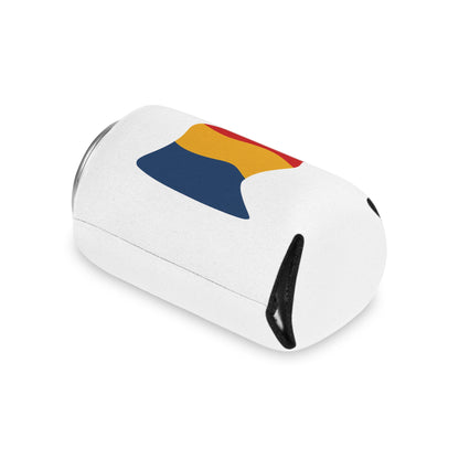 Romania Flag Can Cooler – Insulated Beer Koozie (Waving Tricolor)
