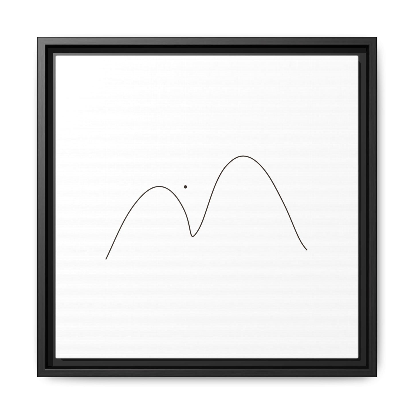 Minimal Line Mountains Matte Canvas Framed