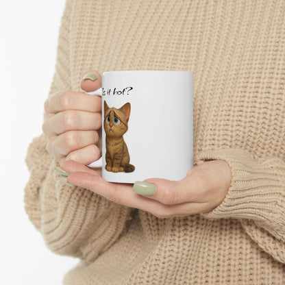 Cute Cat Ceramic Mug, Coffee Cup for Cat Lovers, Fun Gift for Pet Owners, Whimsical Kitchen Decor, Funny Cat Mug