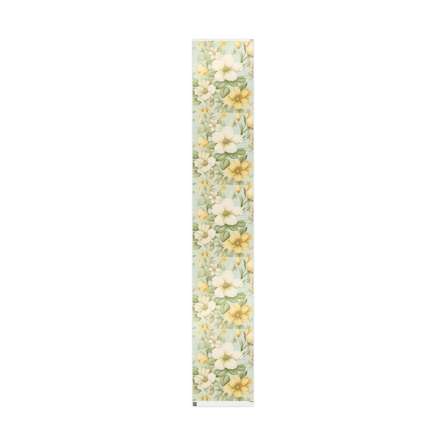 Floral Lemon Wrap — Citrus Blossom Wrapping Paper Roll