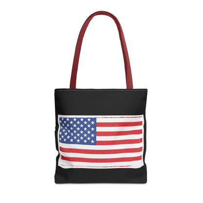 Patriotic Tote Bag, American Flag Carryall, Beach Bag, Reusable Shopping Tote, Independence Day Gift - TRV