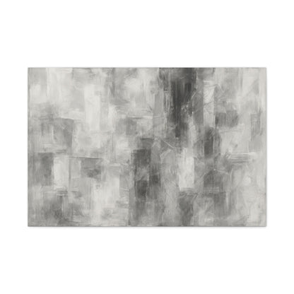 Abstract Grey Canvas Wall Art, Modern Home Decor, Minimalist Artwork, Living Room Accent, Contemporary Art Piece