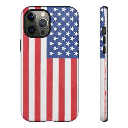 Patriotic Phone Case - Tough Cases for Veterans, USA Lovers, Independence Day, Memorial Day, Flag Design - TRV