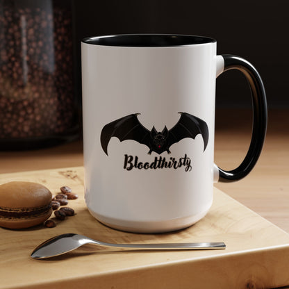 Bloodthirsty Bat Coffee Mug - Unique Halloween and Gothic Accents