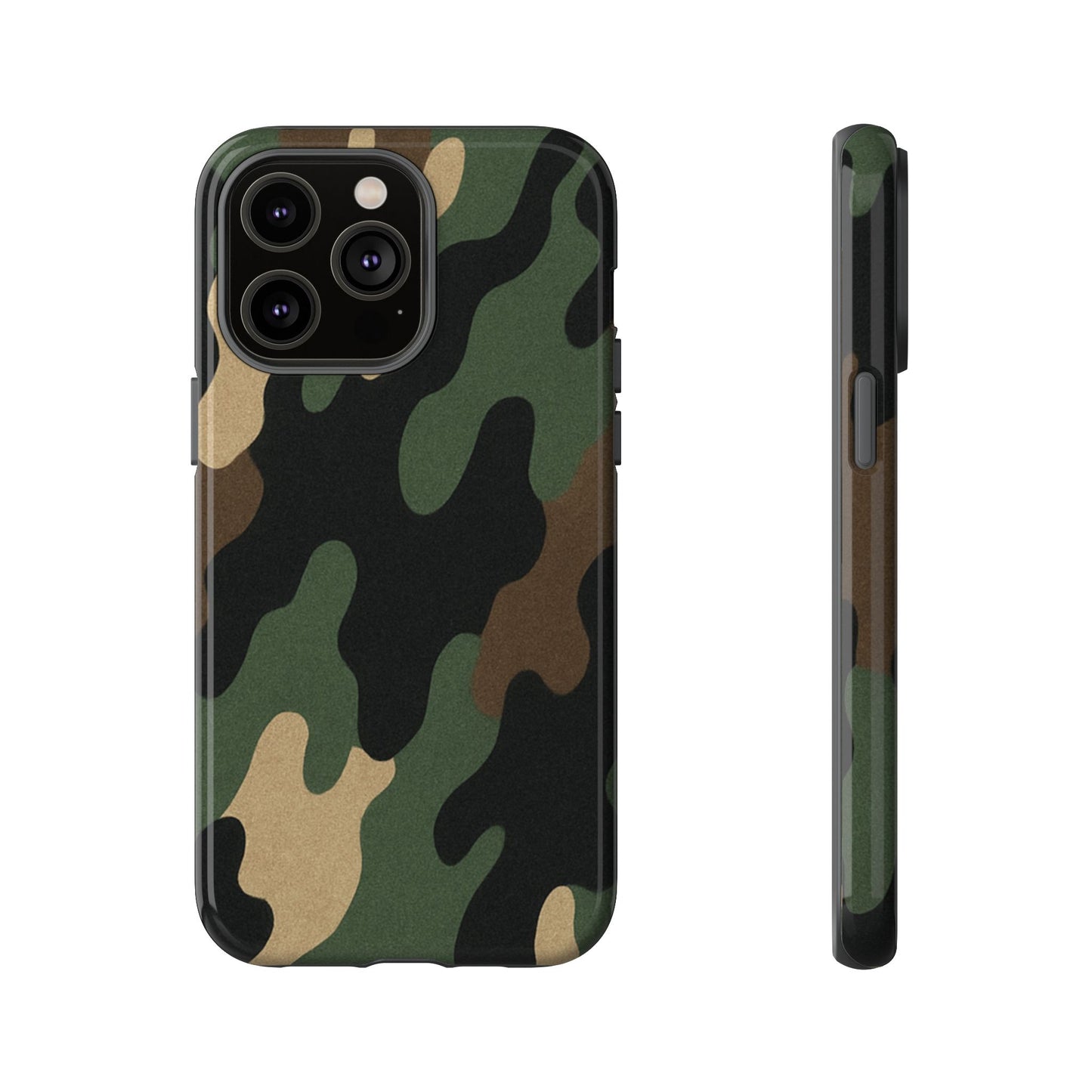 Camouflage Phone Case, Tough Phone Cover, Military Style Accessory, Protective Case for Men, Gifts for Soldiers - TRV